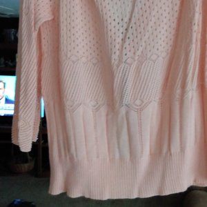 GEORGE BABY PINK LADIES CARDIGAN STYLE LIGHT KNIT TOP  L 12-14